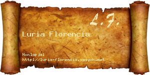 Luria Florencia névjegykártya