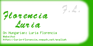 florencia luria business card
